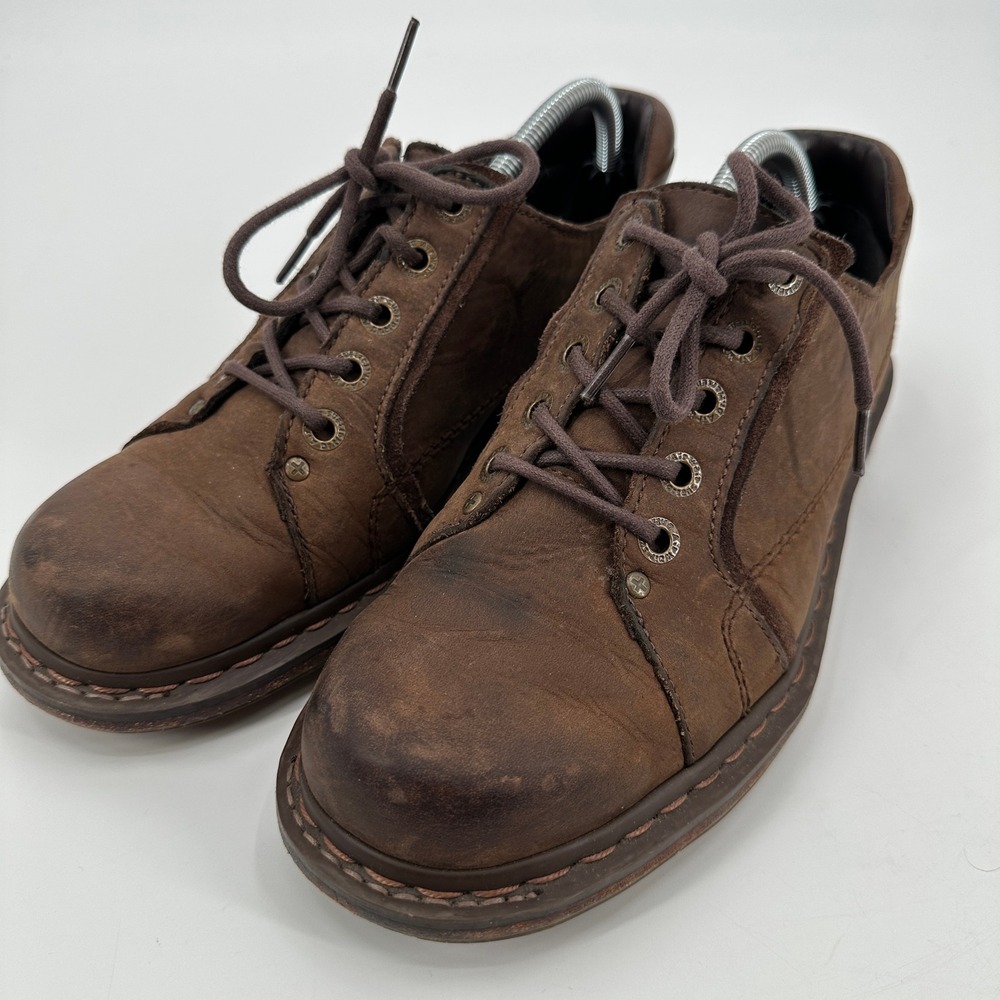 Doc Dr Martens Mens Brown Leather Oxford Lace Up Casual Shoes Sz 10 Unisex